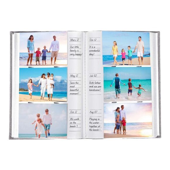 Linen Photo Album 300 Pockets for 4x6 Photos Fabric Cover Photo Books Slip-in - Picture 4 of 8